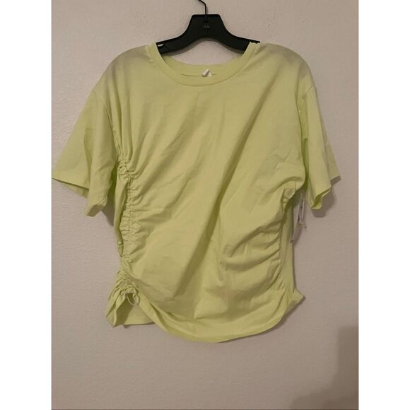 Zella Adjustable Ruched Pima Cotton T-Shirt NEW NWT - Picture 3 of 8